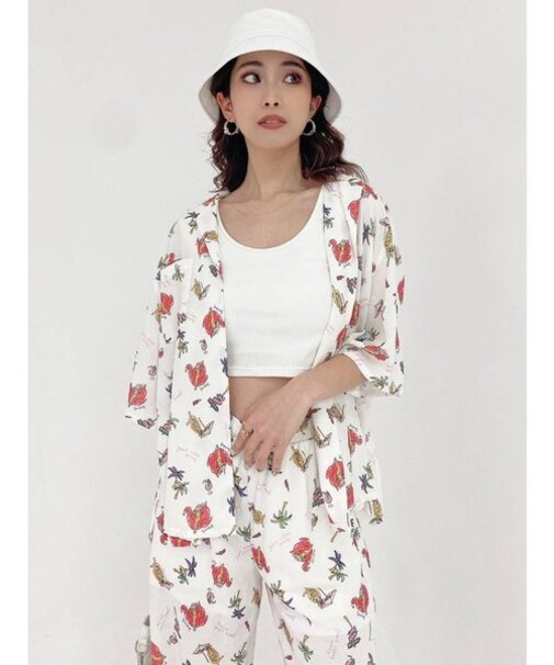 【セットアップ着用可】ORIGINAL BEACH PATTERNハーフスリーブシャツ