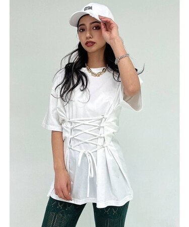 2WAYフロントレースアップGYDA Tシャツ