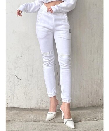 【セットアップ着用可】GYDA×DC KNEE ZIPスウェットパンツ