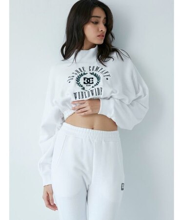 【セットアップ着用可】GYDA×DC HILLS COLLEGE ハイネックショートスウェットトップス