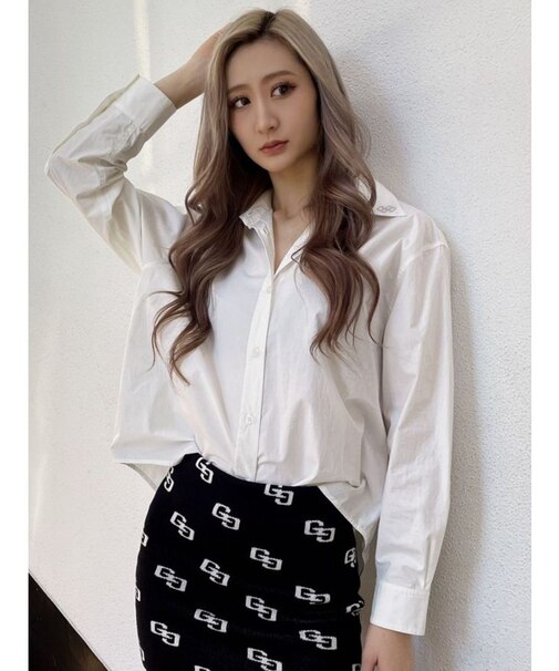 GG embroidery collar シャツ