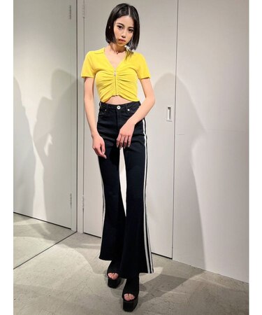 H/W2ラインフレアカラーパンツ