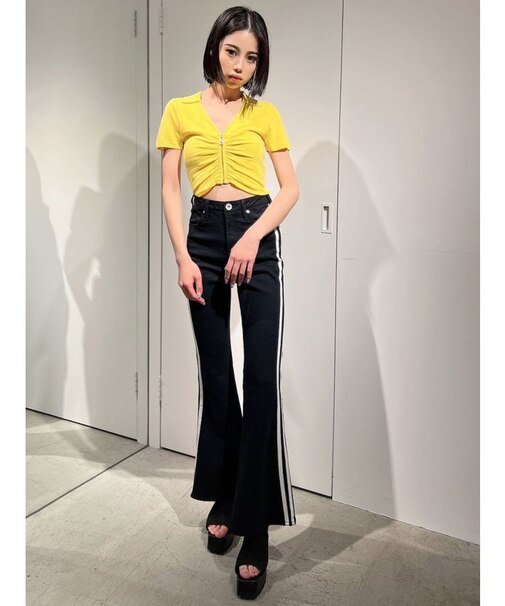 H/W2ラインフレアカラーパンツ