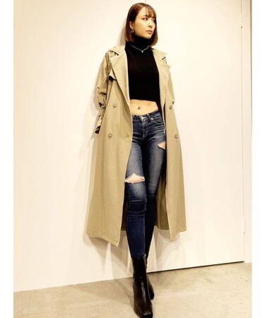 グラインダーリラックストレンチコート