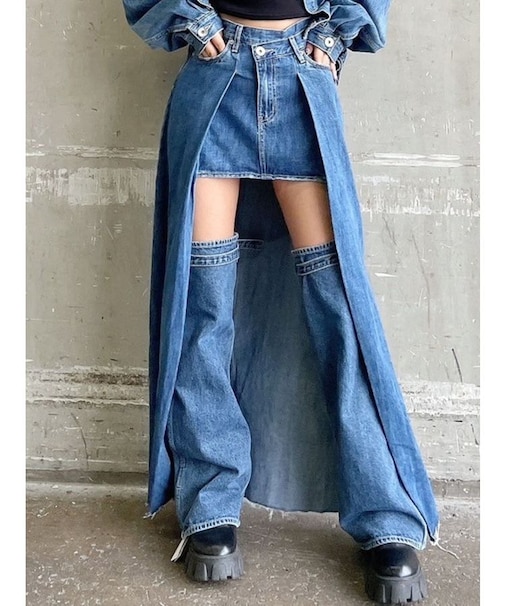 【倖田來未コラボ】 EMBOSSデニムレッグウォーマー