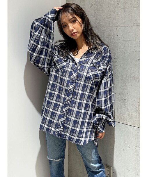 BIG checkシャツ