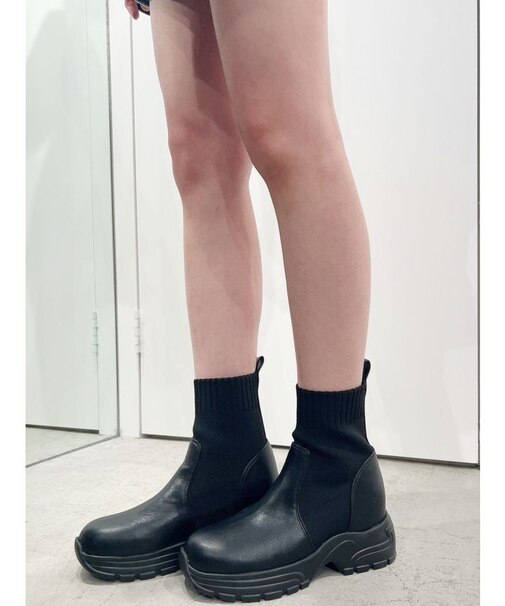 ニットドッキング ショートブーツ