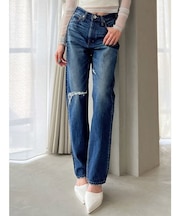 ハイウエスト HIGH-END STRAIGHT SLIM デニムパンツ