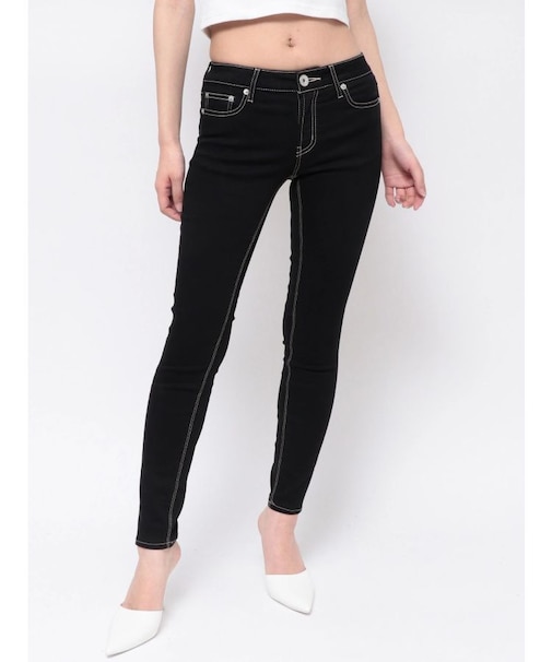 ジャストウエストワンウォッシュスキニーパンツ