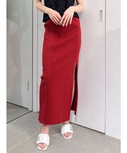 DEEPスリットリブLONGスカートライクショートパンツ