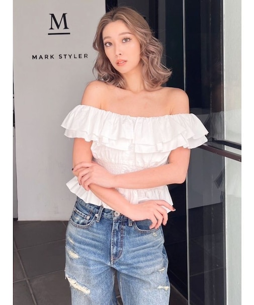 2WAYフリルオフショルブラウス