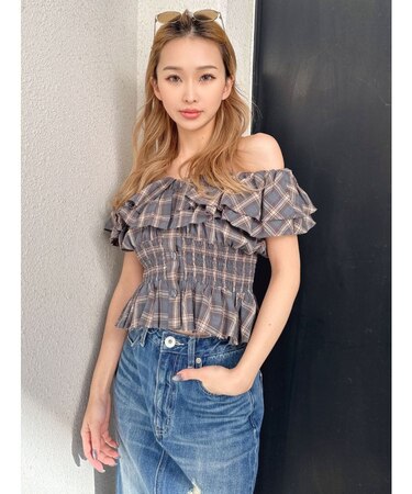 2WAYフリルオフショルブラウス