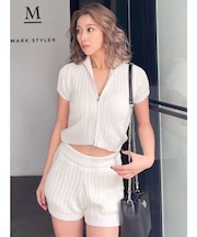 W ZIPブリーチワイドリブニットトップス【SETUP着用可】