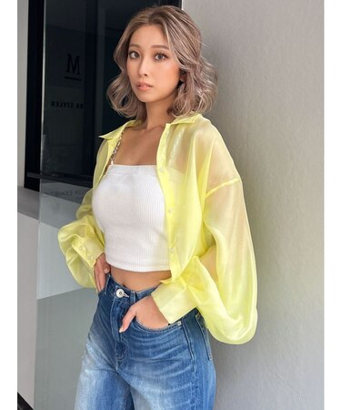 SHEERショートシャツ