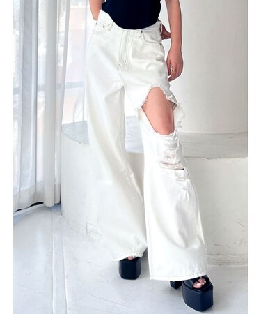 ハイウエストRIPPERSワイドパンツ