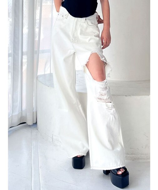 ハイウエストRIPPERSワイドパンツ