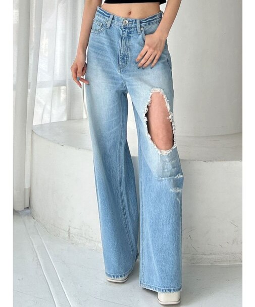 ハイウエストRIPPERSワイドパンツ