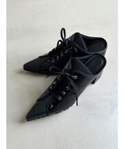 レースアップスポーティーポインテッドミュール