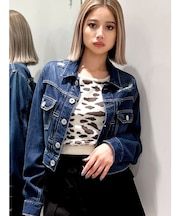 リヨセルダメージショートデニムGジャン