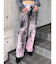 ハイウエスト Tie Dyeワイドデニムパンツ