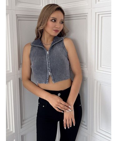 ブリーチＷファスナーノースリトップス