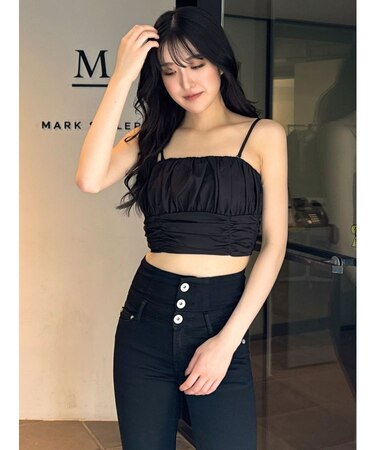 ギャザーショートブラウス