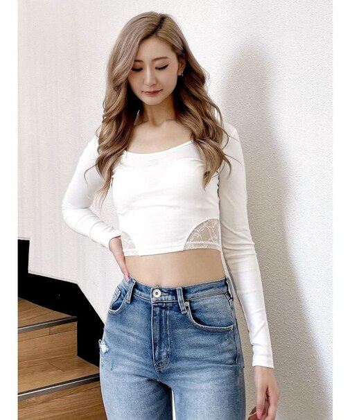 SIDEレースドッキングショートロンT