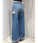 ハイウエストレースデザインフレアデニムパンツ