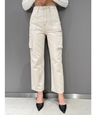 ハイウエストSIDE RIPPEDカーゴワイドパンツ