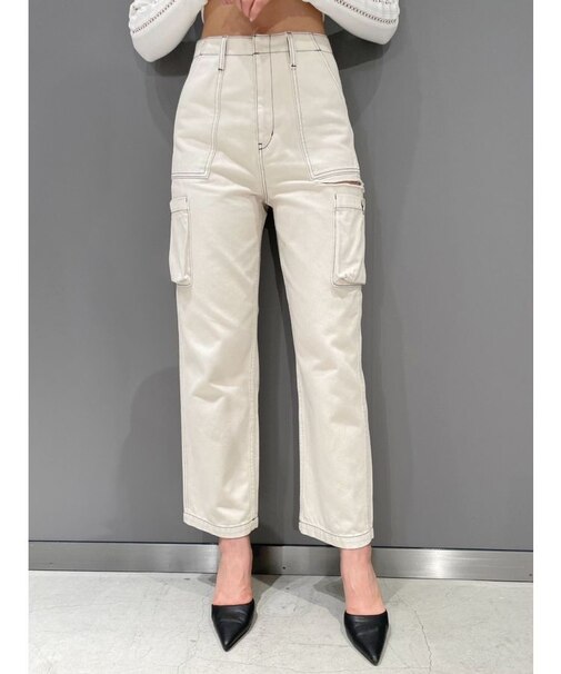 ハイウエストSIDE RIPPEDカーゴワイドパンツ