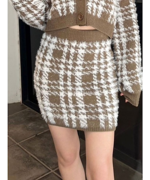 シャギーCHECK PATTERN MIXニットスカートライクショートパンツ【SETUP着用可】|ジェイダの通販|&mall(アンドモール ...