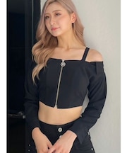 Symmetry GYDAオフショルシャツブラウス