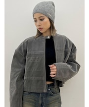 フェイクスウェードエンボスブルゾン