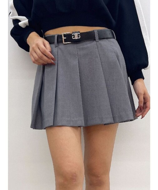 NEWベルトSETプリーツスカートライクショートパンツ