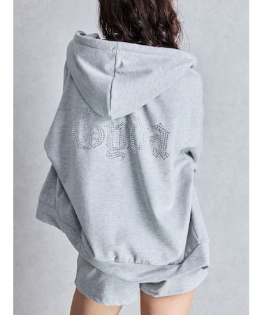 BACK GYDAラインストーンラメパーカー