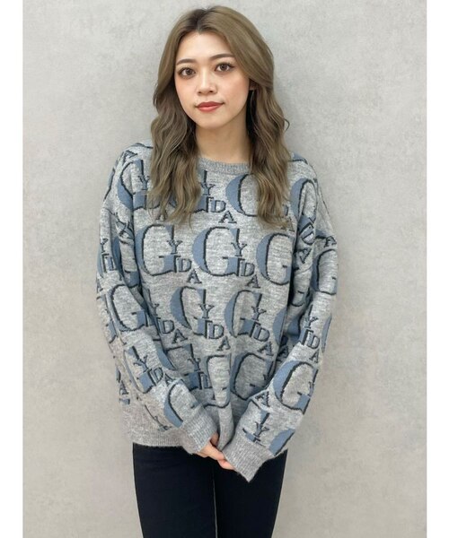 GYDA PATTERNニットトップス｜ジェイダの通販｜&mall（アンドモール