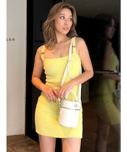 Symmetry GYDAチャーム付きシャギーニットキャミワンピース【SETUP着用可】