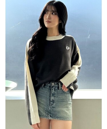 GYDALMATIAN BICOLORニットトップス