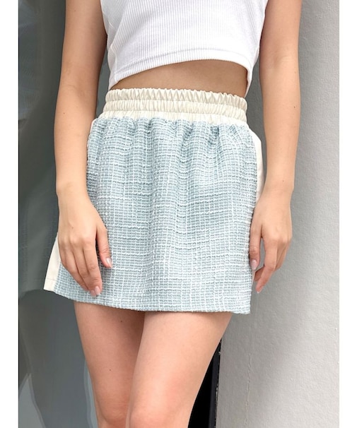 ツイード異素材スカートライクショートパンツ【SETUP着用可】