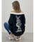 BICOLOR POSH BUNNY Vネックスウェットトップス
