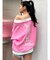 BICOLOR POSH BUNNY Vネックスウェットトップス