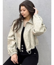Sleeve Studs フェイクレザージャケット