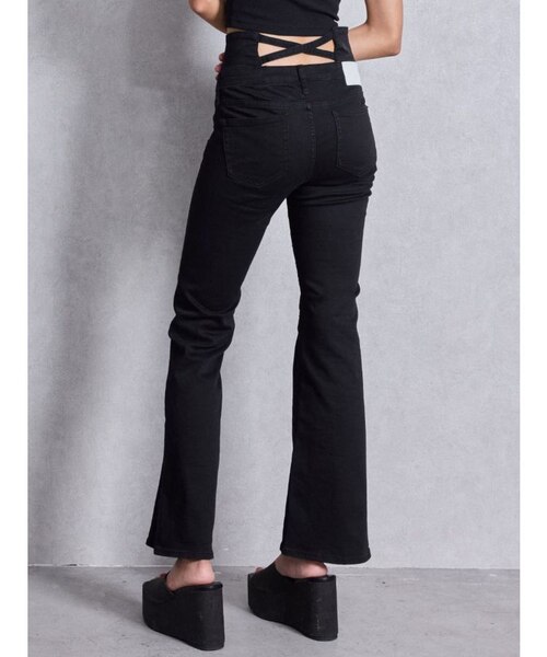 【週末限定価格】NEWハイウエストBACKクロスフレアパンツ NEWハイウエストBACKクロスフレアパンツ｜ジェイダの通販｜&mall