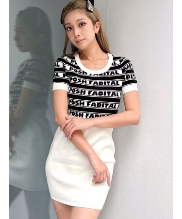 POSH FADITAL borderニットワンピース