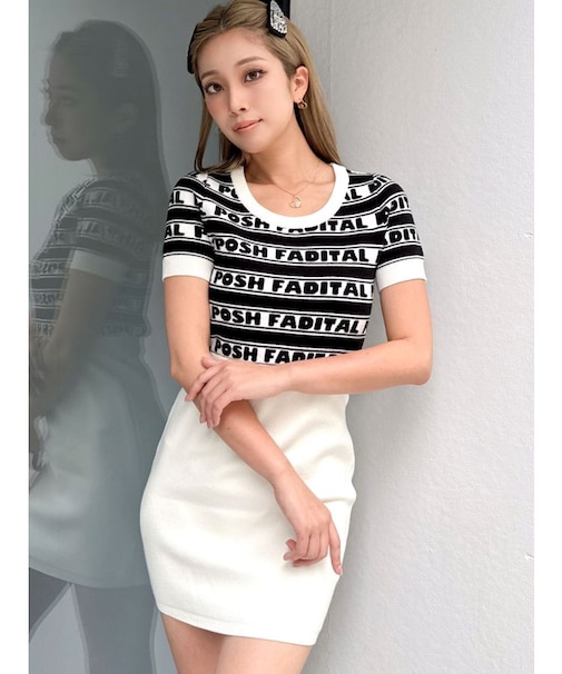 POSH FADITAL borderニットワンピース