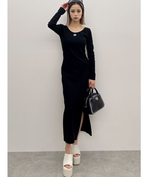 GD BACKクロスバインダーテレコロングワンピース｜ジェイダの通販