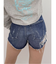 ハイウエストBACK RIPPEDデニムショートパンツ