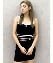 ラインパイルニットビスチェ