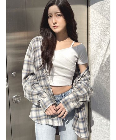 check fabric processing シャツ