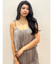 サテンプリーツキャミビスチェ【SETUP着用可】